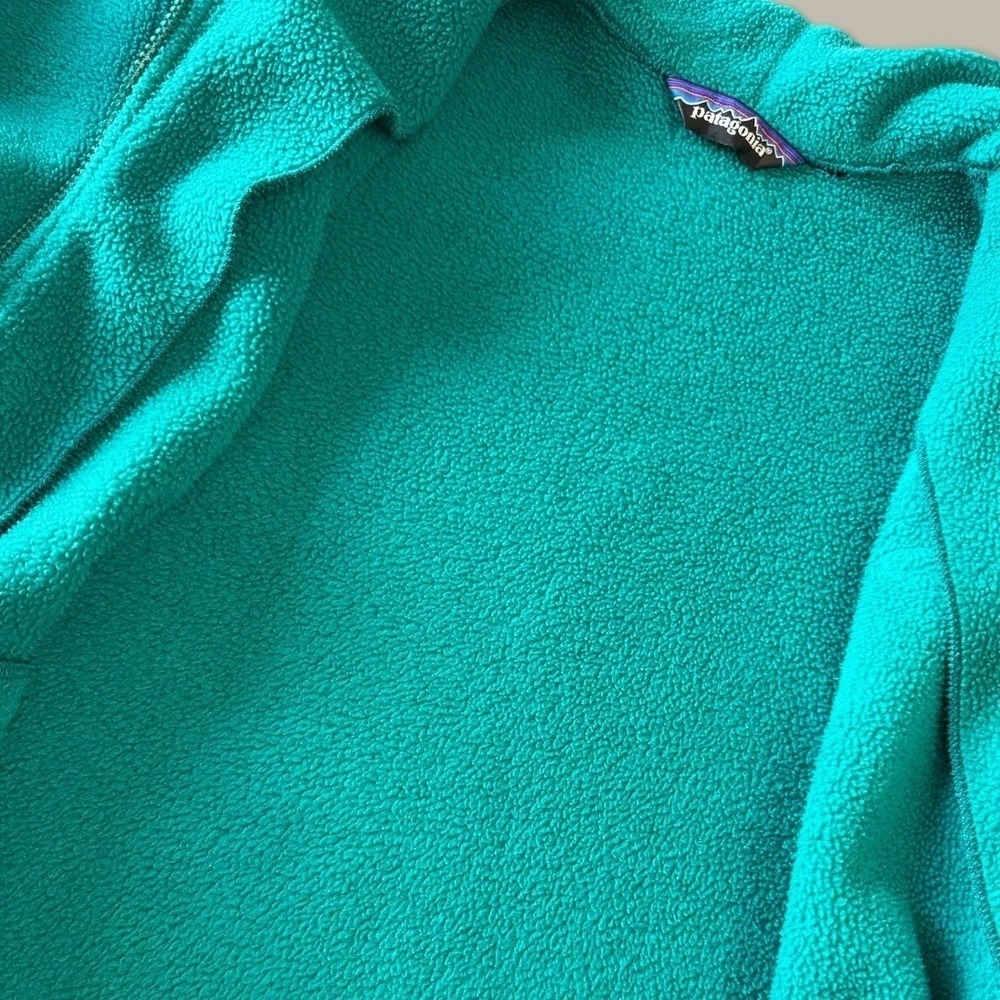 Patagonia Vintage 1997 Synchilla Fleece Jacket Small Teal Made in USA S7 Zip - Picture 5 of 6